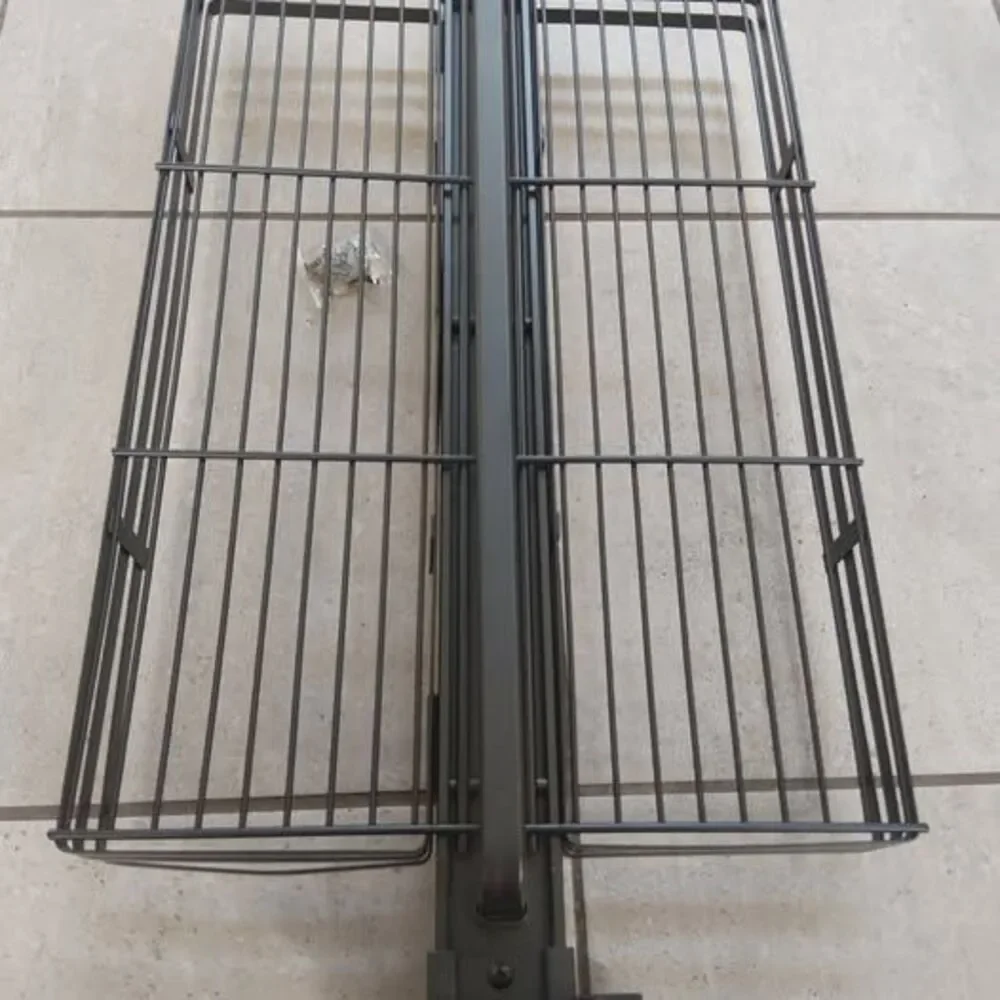 PULL OUT PANTS HANGING CLOSET ROD WITH BASKET 18 INCH HANGER RAIL